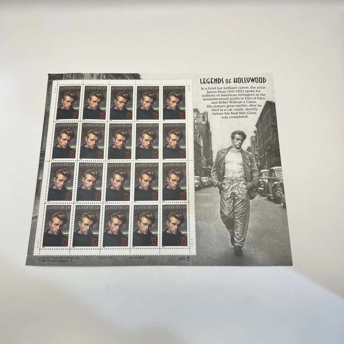 James Dean Stamp Sheet for sale | eBay