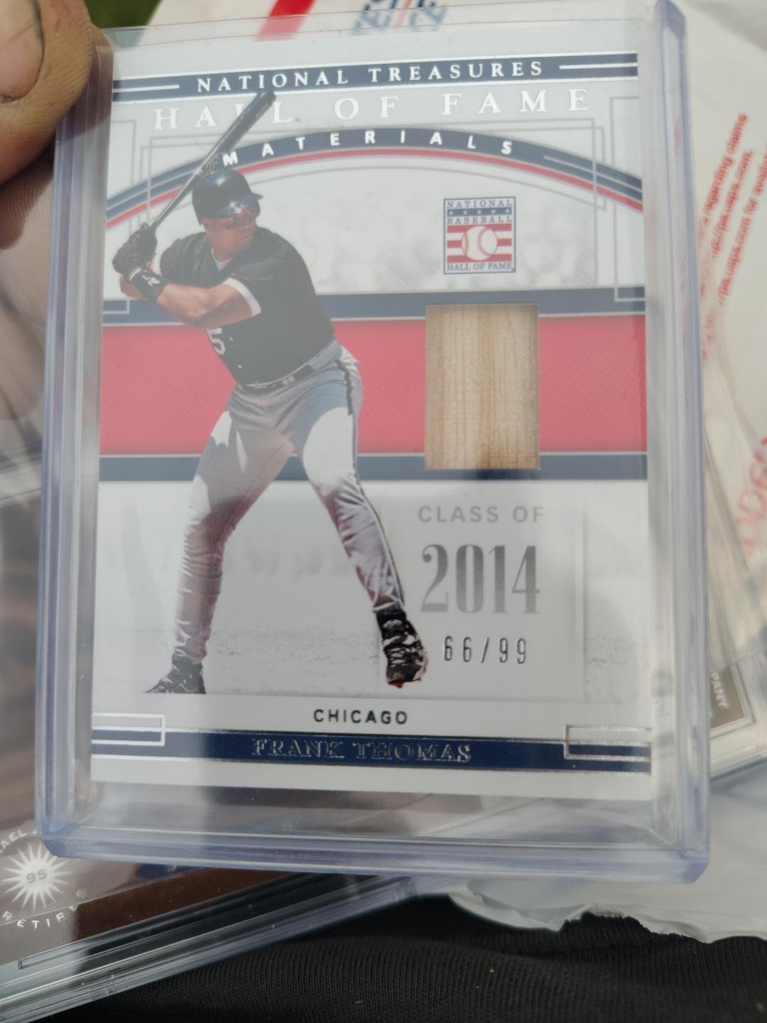 2020 Panini Frank thomas HOF game used material 66/99