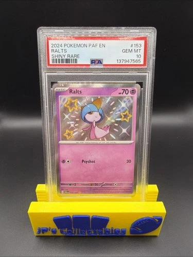 2024 POKEMON PAF EN-PALDEAN FATES #153 RALTS SHINY RARE PSA 10