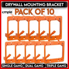 Low Voltage Mounting Bracket for 1 2 Gang Wall Plate Drywall Mount Pack of 10