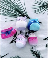 Squishmallow Squishville 2  Mini Plush Lot Of 4 plus a skirt