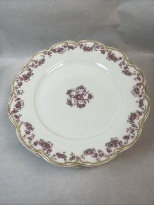 Haviland & Co Limoges Schleiger 270 Dinner Plates. 9.75  Set Of 7. France. Excl