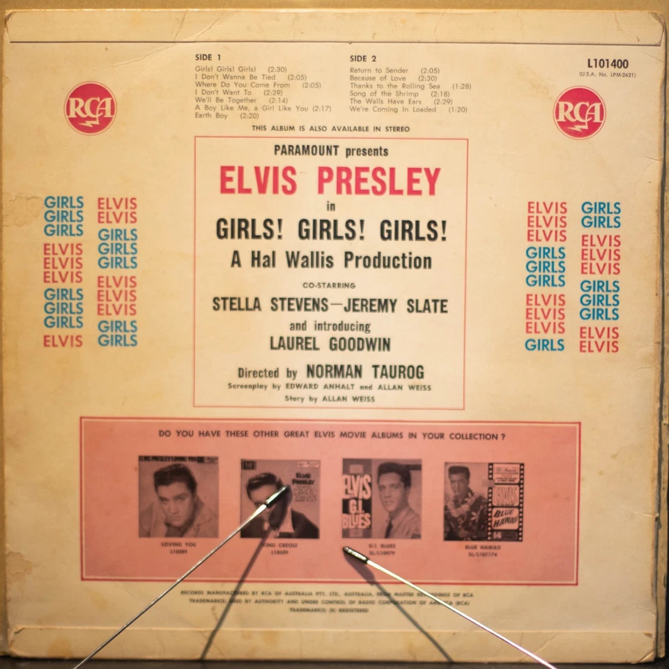 ELVIS PRESLEY - GIRLS! GIRLS! GIRLS! - RCA Records - 1962 - G FREE POSTAGE 3108 - Image 4 of 4