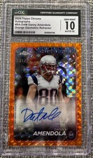 2024 Topps Chrome Auto Danny Amendola Orange Geometric Refractor /25 CGC 10 10