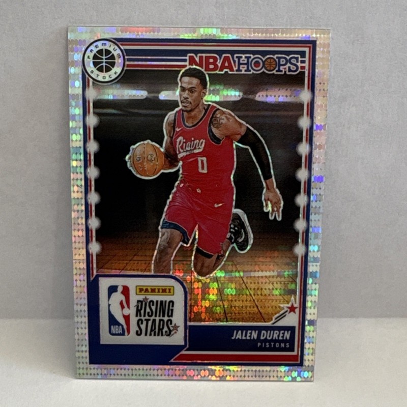 Panini NBA Hoops Premium Stock 2023-24 Jalen Duren #299 Prizm Pistons
