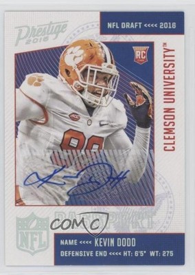2016 Panini Prestige NFL Passport Ink 70/100 Kevin Dodd #17 Rookie Auto RC 0a3
