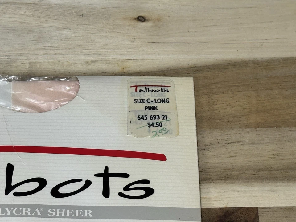 ✅Vintage ✅TALBOTS Pantimedias Transparentes Lycra Sedosa ✅ Sandalia ✅Rosa ✅Talla C Larga Foto 3 de 4