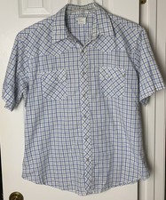 Wrangler Wrancher Shirt Mens XL Pearl Snap Western S/S Cowboy Country
