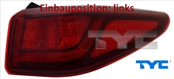 TYC 11-9410-15-2 Heckleuchte Links RüCklicht Hecklicht RüCkleuchte-image