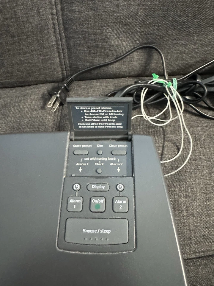 Boston Acoustics Recepter AM FM Dual Alarm Clock Radio Black - (Tested & Works) - Image 3 of 4