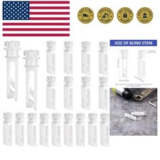 Elegant Vertical Blind Repair Stems - Invisible White Replacement Parts (12 Pcs)