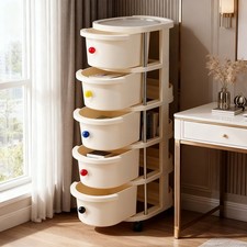 Plastic Storage Drawer Tower Unit on Wheels Home Kitchen Bathroom Organizer Cart
