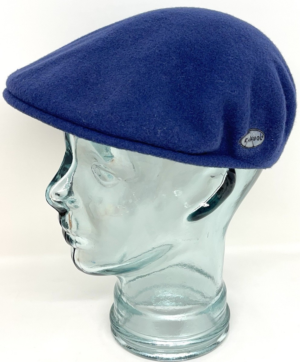 Kangol Wool Cap 504 Blue Beret Medium 0258 90s Hip Hop Vintage