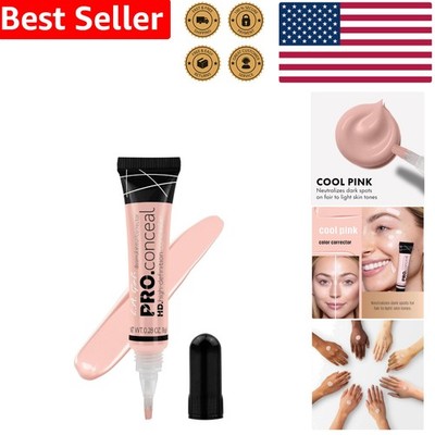 Cruelty-Free HD Concealer in Cool Pink - Matte Finish, Travel-Friendly