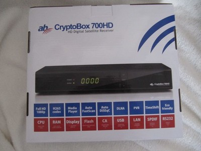 AB Cryptobox 700 Full HD Satellite Receiver DVB-S2, HEVC/H.265, LAN schwarz