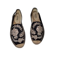 Anthropologie Soludos Tuileries Smoking Slipper in Black Size 6