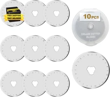 10 PCS 45Mm Rotary Cutter Replacement Blades  Ultra-Sharp and Durable Steel Blad