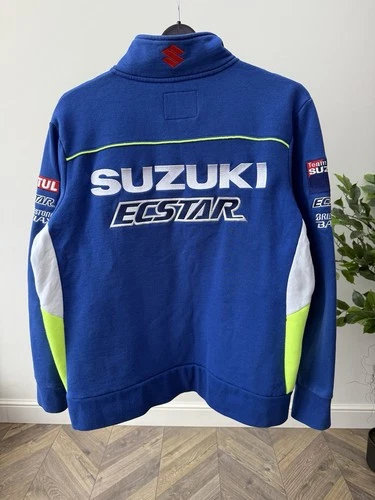 Vintage Suzuki MotoGP Team Jacket Mens Blue Full Zip Racing Motul Logo image 12