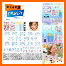 Face Paint Stencils Kit Includes 36 Reusable Facial Painting Stencils 6 Sheets