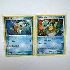 Pokemon TCG Squirtle 2 Card Lot 63/112 + 94/127 EX FRLG/Platinum Eng Water