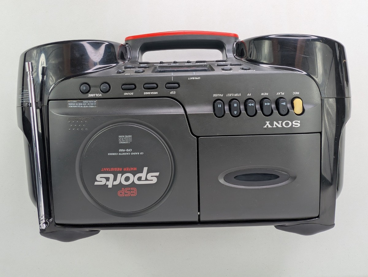 Sony CFD-980BK CD/Cassette Boombox for sale online | eBay