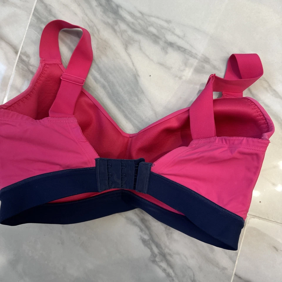 Natori High Impact Sports Bra 32G Hot Pink Underwire Full Coverage - Image 3 of 4
