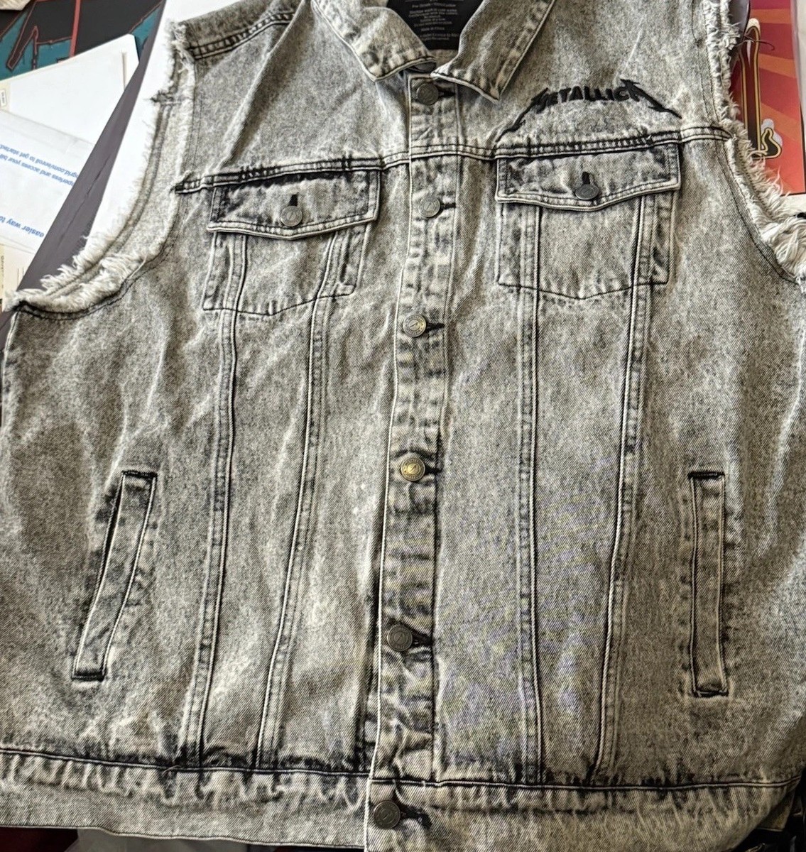 LLICA ブラックデニムジャケット XL 72seasons tour 2025 Metallica 72 Seasons XL Denim Battle Vest North America