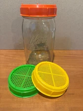 Sprouting Lids Sprouts Growing Kit 4PCS # 519 Kerr 32 oz Jar