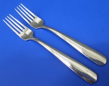 2 - Oneida EQUATOR All Glossy Stainless USA Flatware 7" LUNCHEON FORKS