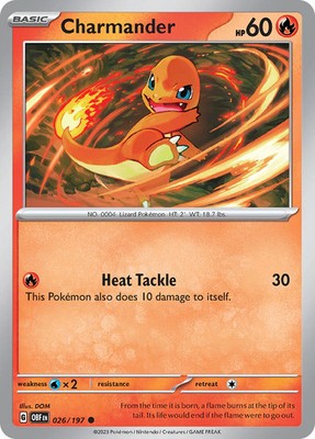 Charmander (026/197) [Scarlet & Violet: Obsidian Flames] Lightly Played Reverse