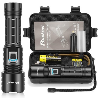 Rechargeable Flashlights High Lumens 100000 Super Bright Long Range 3280FT, L...
