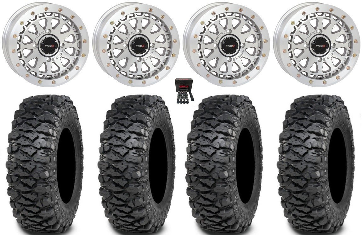 System 3 SB-6 Bdlk 15"Wheels Mh 6+1 32"Savage XT Sticky Tires WolverineRMAX
