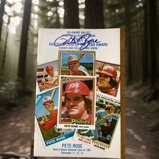 Pete Rose signed 1981 Delaware Valley baseball collectors show program ~ RARE