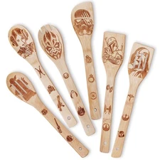 Star War Kitchen Gifts Wooden Spoons For Cooking Utensils Set 6 pcs accessories