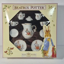 Reutter Porzellan Beatrix Potter 10-piece Mini Porcelain Tea Set - New in Box