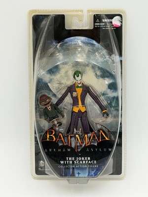 BATMAN ARKHAM ASYLUM DC COLLECTIBLES THE JOKER WITH SCARFACE ACTION FIGURE NEW