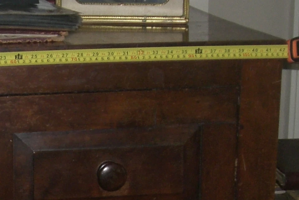 Cómoda antigua de escritorio de mayordomo de caoba americana 1880 Foto 3 de 4