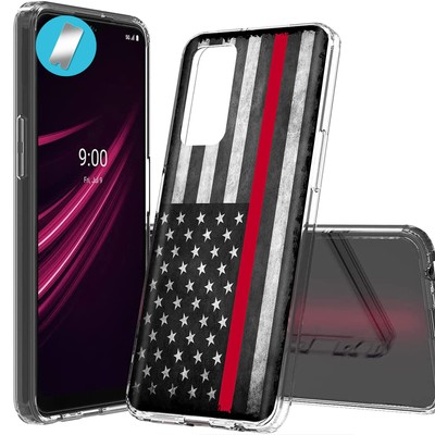 Cover Case for T-Mobile REVVL V Plus 5G,Red Line ,+Glass Protector