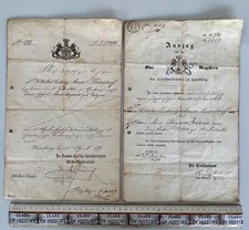 Recording certificate Hamburg 1879-Ludwig Kunstorf-from Grabow Ludwigslust-Parchim