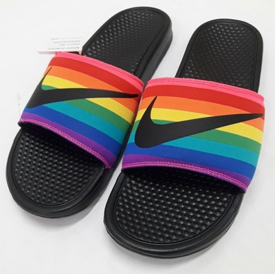 nike benassi rainbow