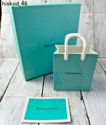 TIFFANY & CO. Shopping Bag Type Pottery Ornament Accessory Case