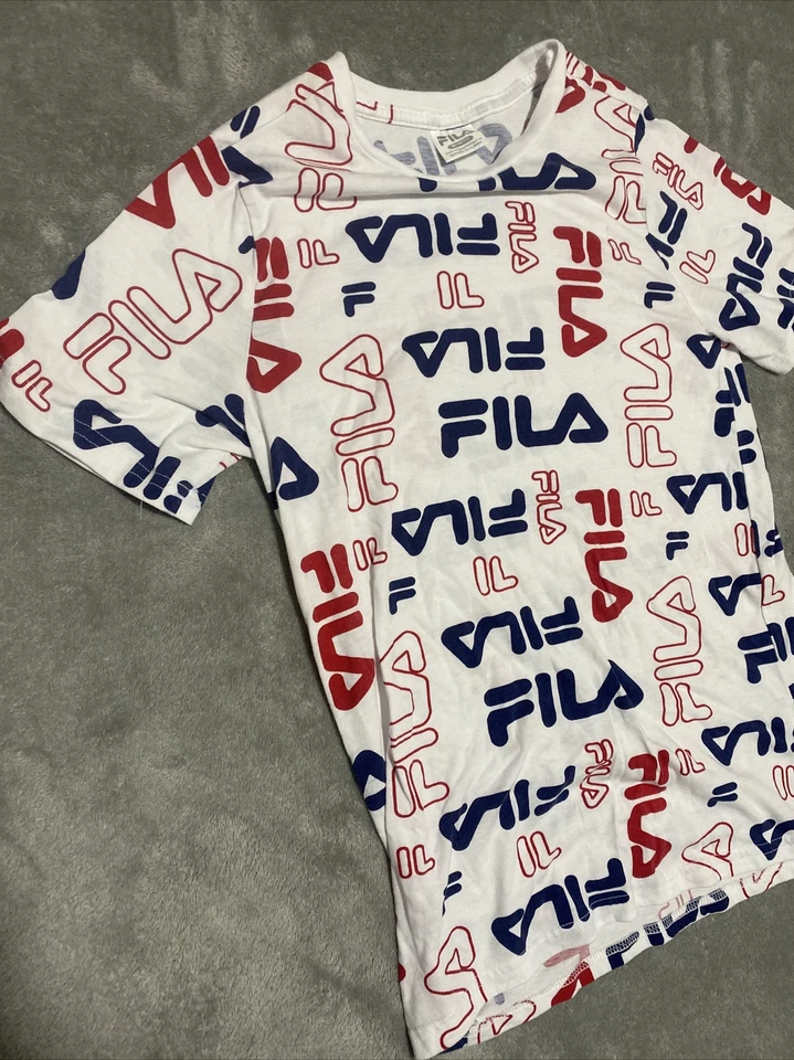 Camiseta Fila Juvenil Blanca Roja y Azul M 10/12 Foto 3 de 4