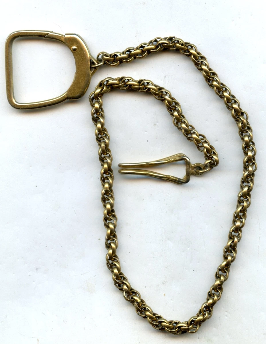 Vintage Swank Gold Filled or Plated Pocket Watch Chain (B13732)