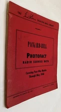 Howard W Sams / Packard-Bell Photofact Radio Service Data Covering Post-War