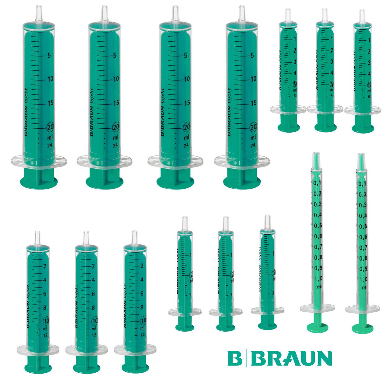 15 Stück - 1ml bis 20ml - B Braun - Einmalspritze - Spritze - Lauer