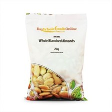 Organic Whole Blanched Almonds 250g | BWFO | Free UK Mainland P&P