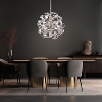 HäNgelampe Pendelleuchte Esstischlampe Chrom Wohnzimmerlampe 4 Flammig H 125Cm
