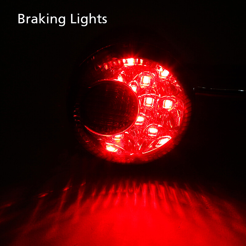Amber LED Rear Turn Signals For Harley Sportster 883/XL1200 1992-2022 - Chrome Housing 11 thumbnail image