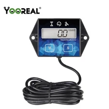 YOOREAL Digital Tach Hour Meter,Tachometer for Chainsaw lawn mower Snowplows etc