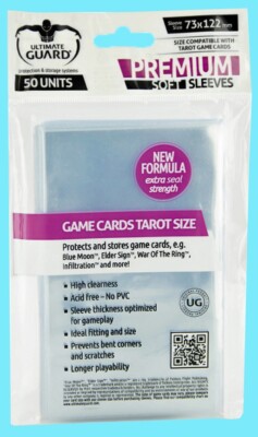 Ultimate Guard Ultimate Guard Premium Soft Sleeves For Tarot Cards 73x122mm (50 Tarot Card Sleeves Ultimate Guard Ultimate Guard Premium Soft Sleeves For Tarot Cards 73x122mm (50 Tarot Card Sleeves